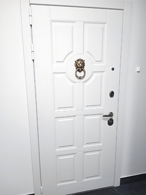 Белая дверь со стукалкой Белая дверь со стукалкой